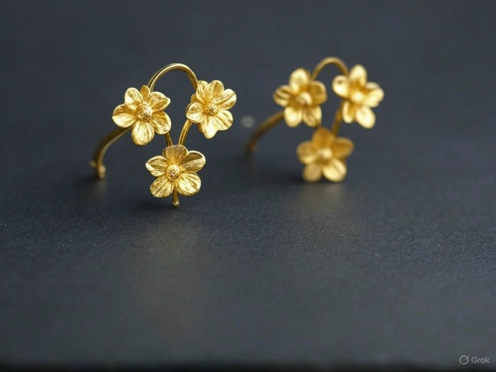 گوشواره بچه‌گانه طلا زرد 24عیار - 7 گرم