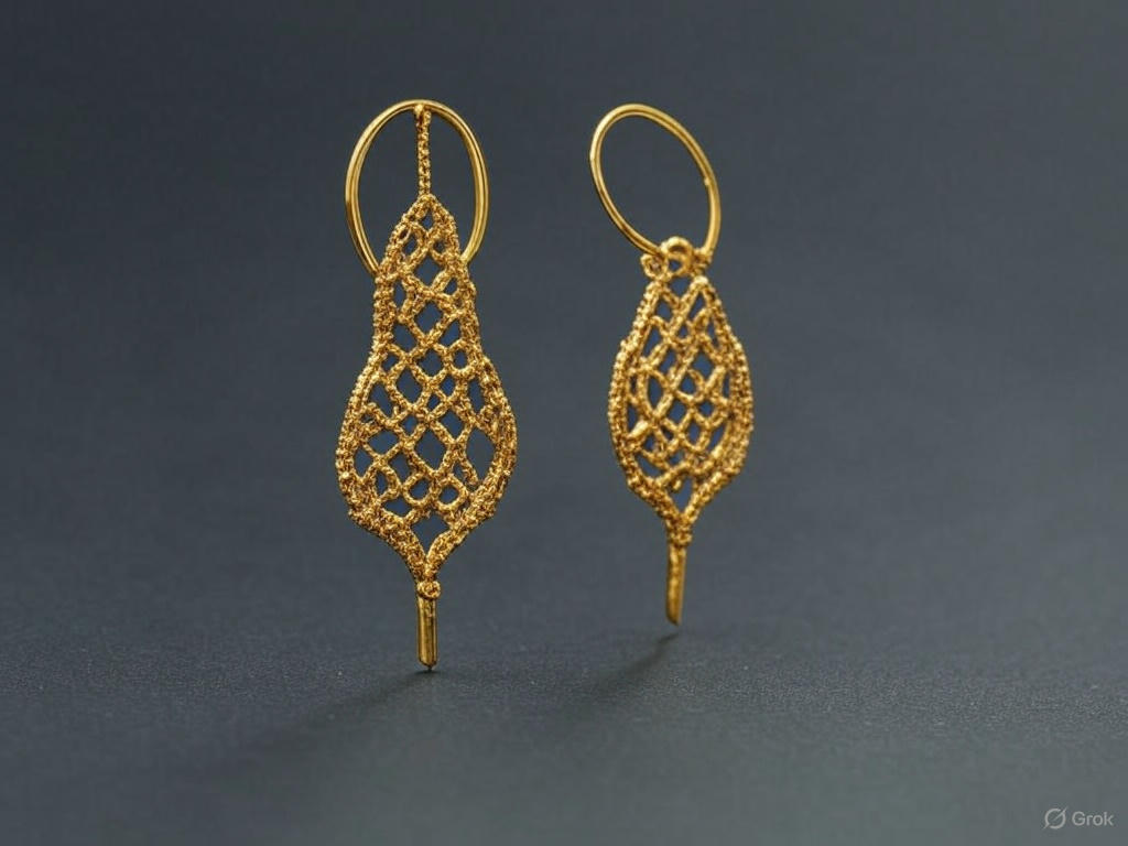 گوشواره بچه‌گانه طلا زرد 24عیار - 9 گرم