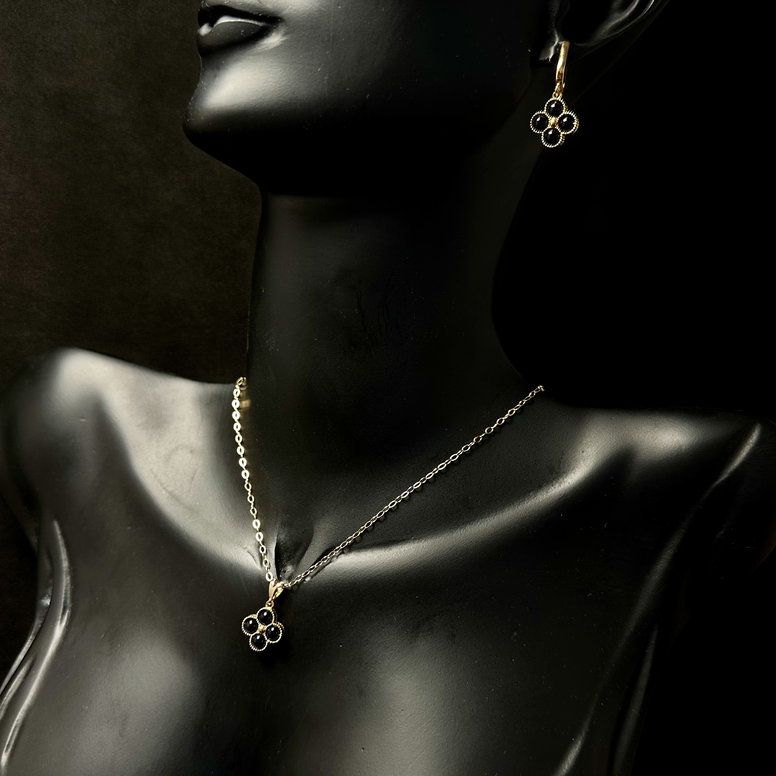 نیم ست ون کلیف چهار سنگ اونیکس