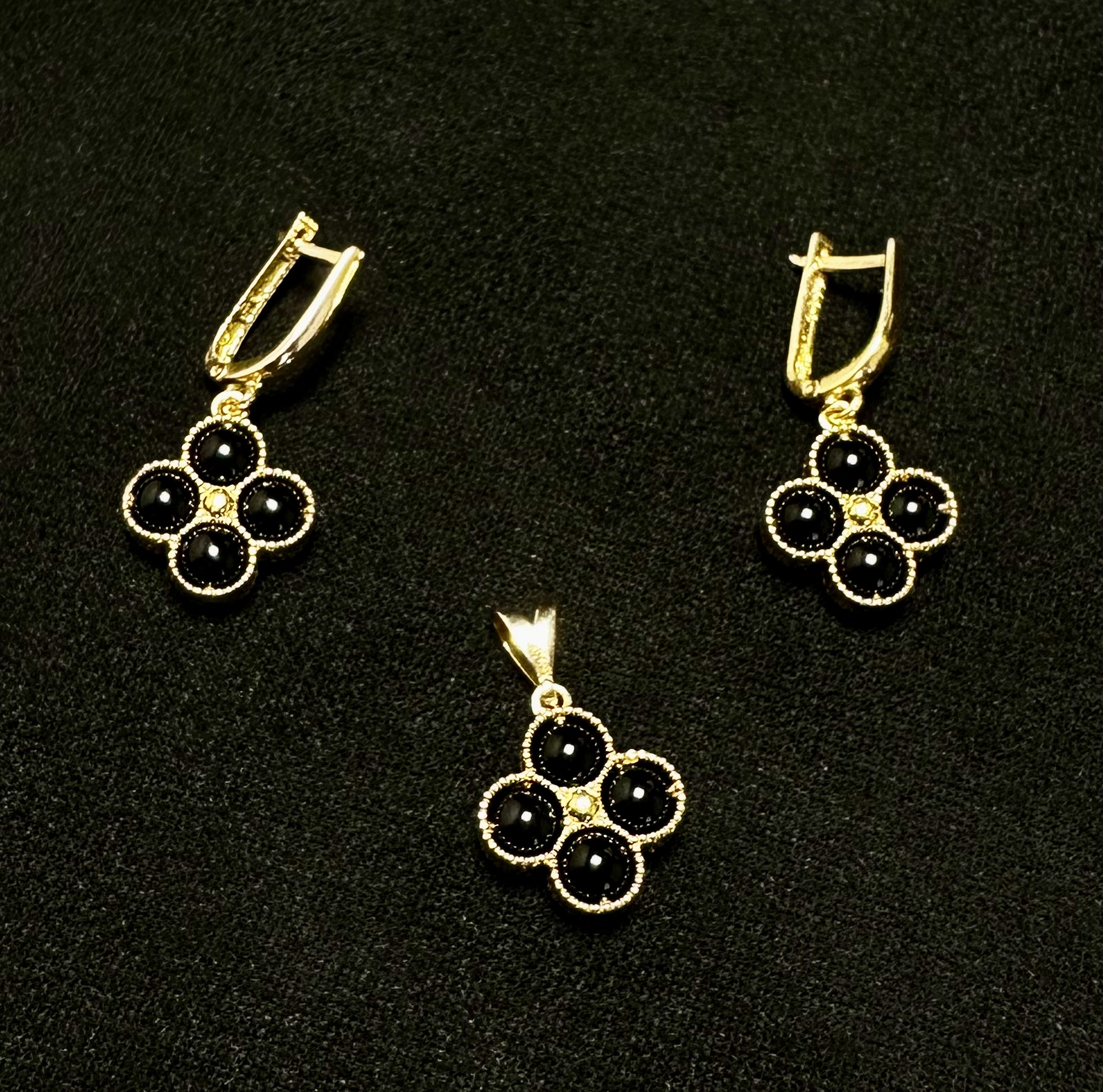 نیم ست ون کلیف چهار سنگ اونیکس