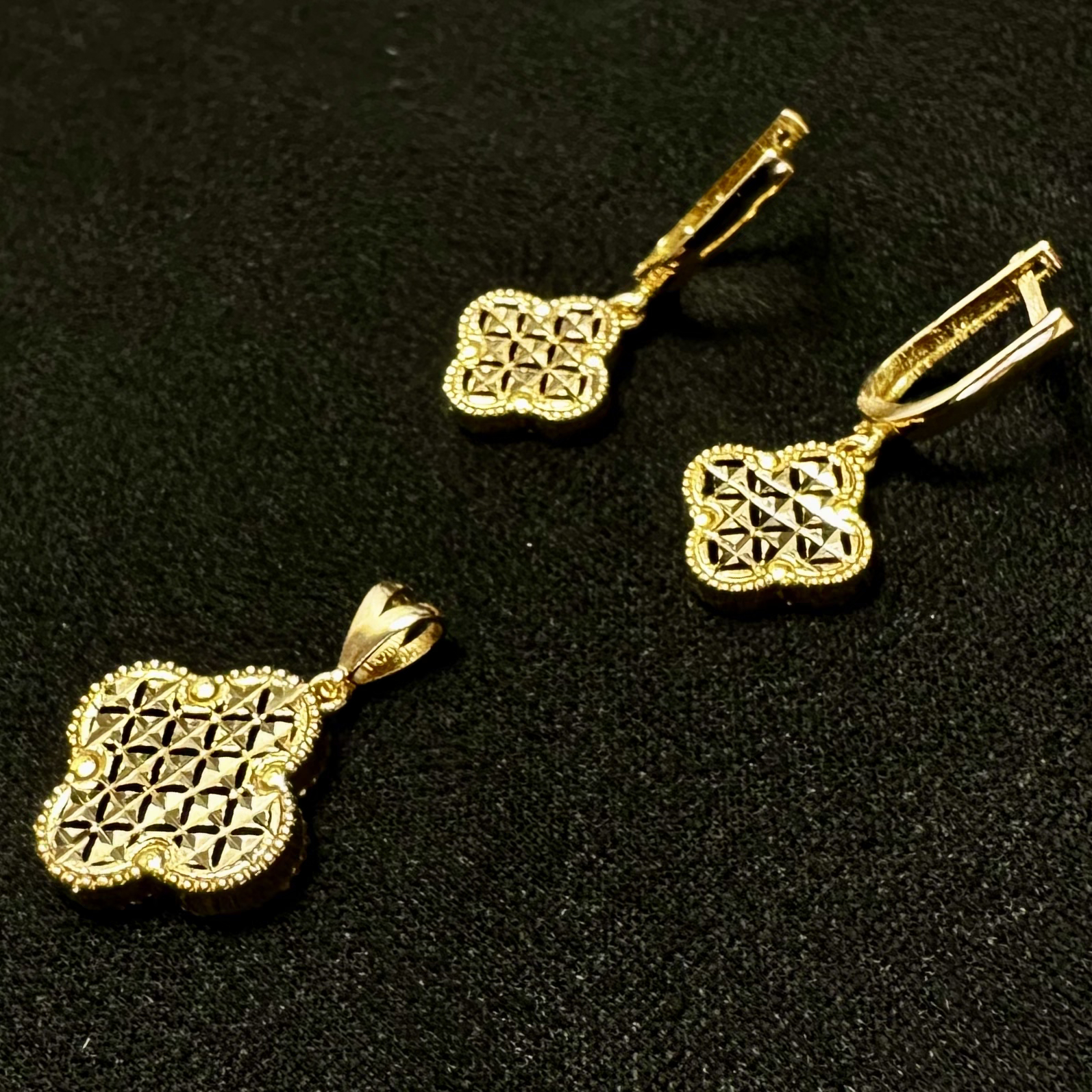 نیم ست ون کلیف با تراش شطرنجی